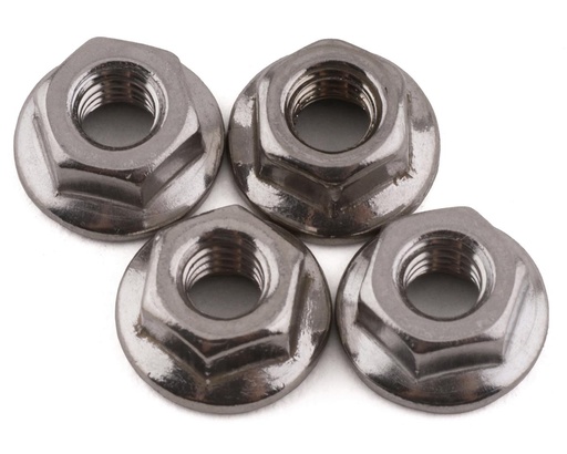 [175-18161] 175RC Pro2 SC10 HD Stainless Steel 4mm Serrated Wheel Nuts (Silver)
