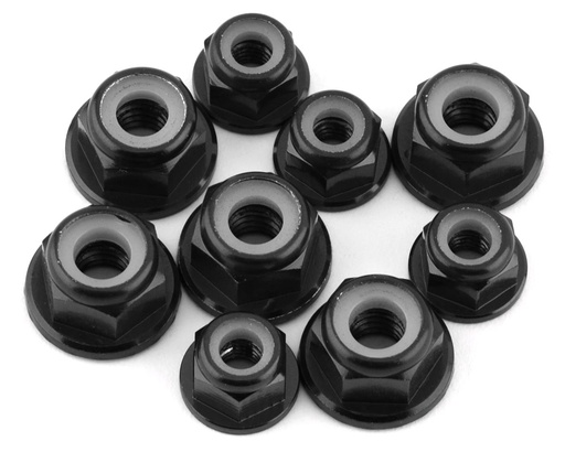 [175-18203] 175RC Associated RB10 Aluminum Nut Kit (Black) (9)