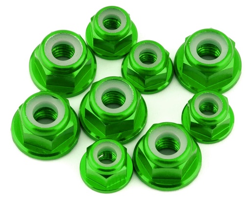 [175-18206] 175RC Associated RB10 Aluminum Nut Kit (Green) (9)