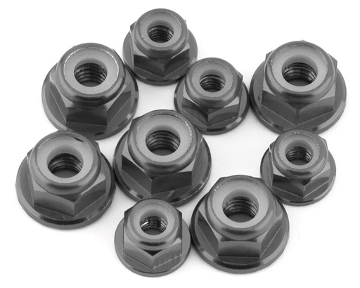 [175-18210] 175RC Associated RB10 Aluminum Nut Kit (Grey) (9)