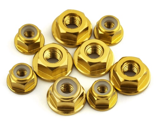[175-18218] 175RC Associated RB10 Aluminum Nut Kit (Gold)
