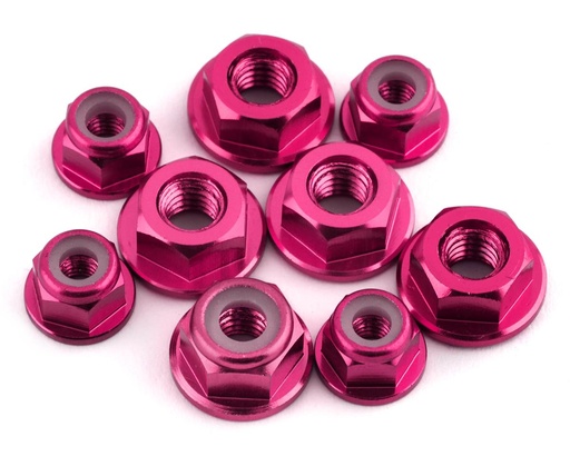 [175-18219] 175RC Associated RB10 Aluminum Nut Kit (Pink)