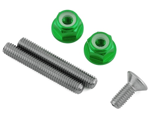 [175-18295] 175RC Associated DR10M "Ti-Look" Lower Arm Stud Kit (Green)