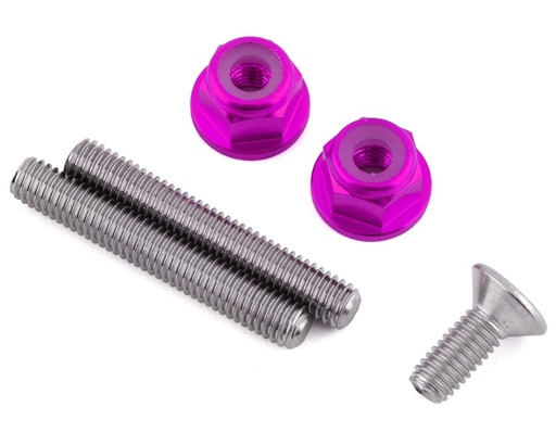 [175-18298] 175RC Associated DR10M "Ti-Look" Lower Arm Stud Kit (Pink)