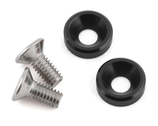 [175-18380] 175RC Losi Mini JRX2 High Load Motor Screws (Black) (2)