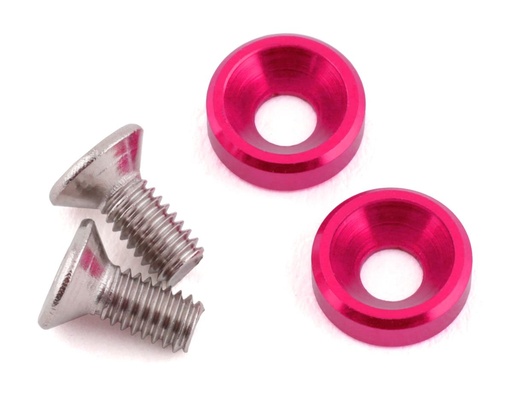[175-18381] 175RC Losi Mini JRX2 High Load Motor Screws (Pink) (2)