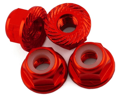 [175-18432] 175RC 4mm Locking Wheel Nuts for Traxxas Hoss (Red) (4)