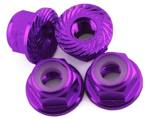 [175-18435] 175RC 4mm Locking Wheel Nuts for Traxxas Hoss (Purple) (4)
