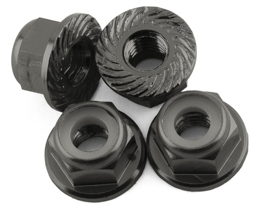 [175-18439] 175RC 4mm Locking Wheel Nuts for Traxxas Hoss (Grey) (4)