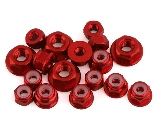[175-18467] 175RC T6.4 Aluminum Nut Kit (Red) (17)
