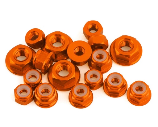 [175-18468] 175RC T6.4 Aluminum Nut Kit (Orange) (17)