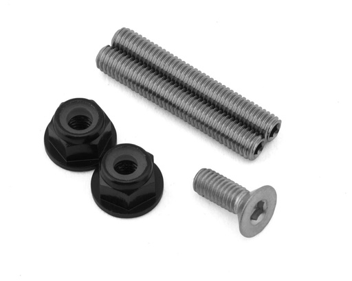 [175-18517] 175RC RC10B7/B7D "Ti-Look" Lower Arm Stud Kit (Black)