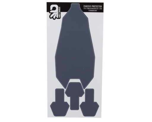 [175-18564] 175RC Team Associated RC10B7/B7D Precut Chassis Skin (Titanium Grey)