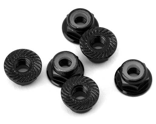 [175-18639] 175RC Aluminum Serrated Wheel Nuts for Traxxas Slash 4x4 (Black) (6)