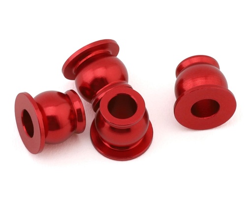 [175-18756] 175RC Team Associated RC10B7 Aluminum Lower Shock Pivot Ball (Red) (4)