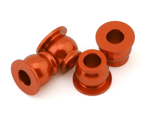 [175-18767] 175RC Team Associated B74.2 CE Aluminum Lower Shock Pivot Ball (Orange) (4)