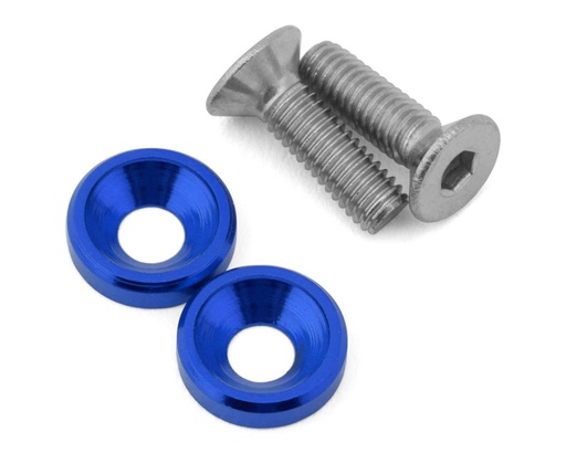 [175-18774] 175RC Yokomo RookieSpeed RS1.0 Motor Screws (Blue) (2)