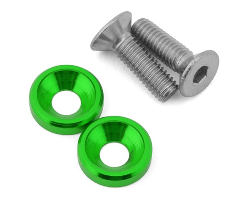 [175-18778] 175RC Yokomo RookieSpeed RS1.0 Motor Screws (Green) (2)