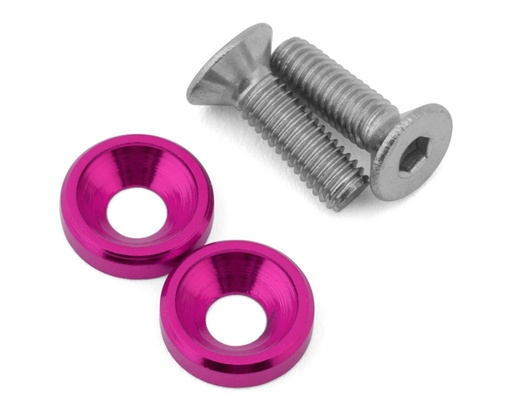[175-18781] 175RC Yokomo RookieSpeed RS1.0 Motor Screws (Pink) (2)