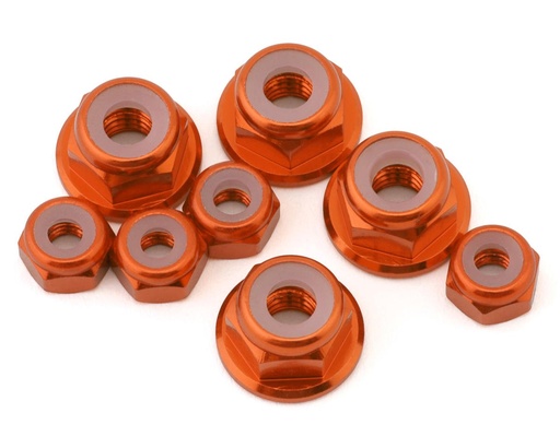 [175-18797] 175RC Yokomo RookieSpeed RS1.0 Aluminum Nut Kit (Orange) (8)