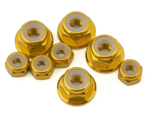 [175-18802] 175RC Yokomo RookieSpeed RS1.0 Aluminum Nut Kit (Gold) (8)