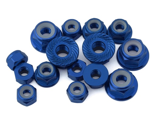 [175-18840] 175RC Team Associated DC10 Lightweight Aluminum Nuts Kit (Blue) (15)