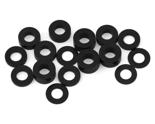 [175-18851] 175RC Team Associated DC10 Aluminum Ball Stud Spacers Kit (Black) (16)