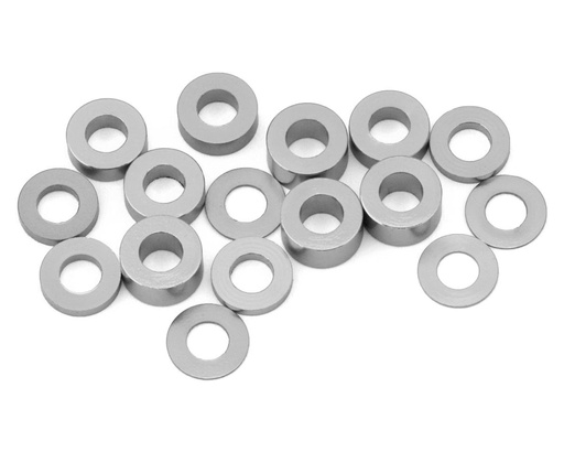 [175-18859] 175RC Team Associated DC10 Aluminum Ball Stud Spacers Kit (Silver) (16)