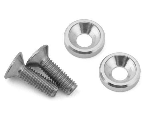 [175-18869] 175RC Team Associated DC10 Ti-Look Motor Screws (Silver)