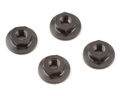 [1UP710001] 1UP Racing Pro Duty Titanium 4mm Lockdown Wheel Nuts (Black) (4)