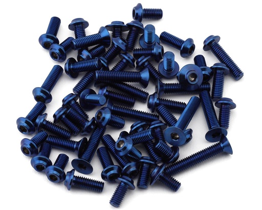 [1UP710178] 1UP Racing Yokomo MS 1.0 Pro Duty Titanium Upper Screw Set (Blue)