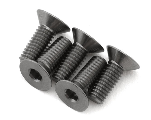 [1UP731008] 1UP Racing Titanium Pro Duty Flat Head Screws (5) (3x8mm)