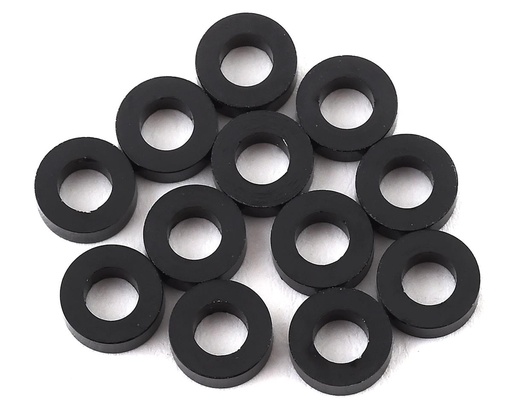 [1UP80304] 1UP Racing 3x6mm Precision Aluminum Shims (Black) (12) (2mm)