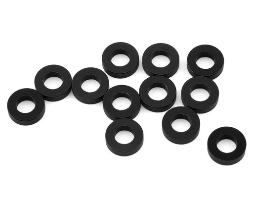 [1UP80307] 1UP Racing 3x6mm Precision Aluminum Shims (Black) (12) (1.5mm)