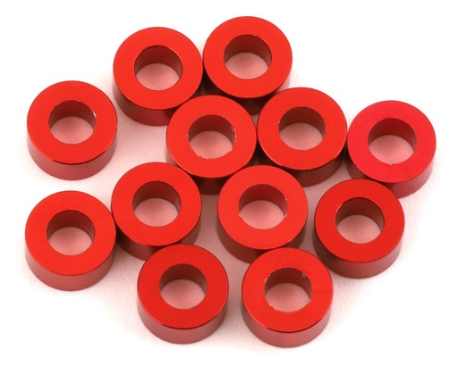 [1UP80337] 1UP Racing 3x6mm Precision Aluminum Shims (Red) (12) (2.5mm)