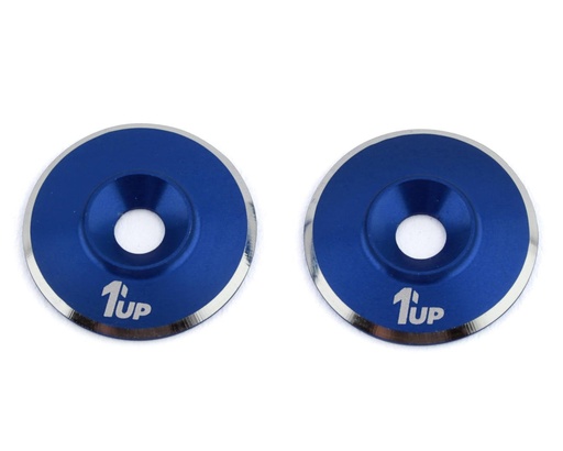 [1UP820121] 1UP Racing 3mm LowPro Wing Washers (Dark Blue Shine) (2)