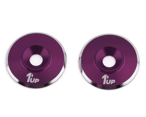 [1UP820321] 1UP Racing 3mm LowPro Wing Washers (Purple Shine) (2)