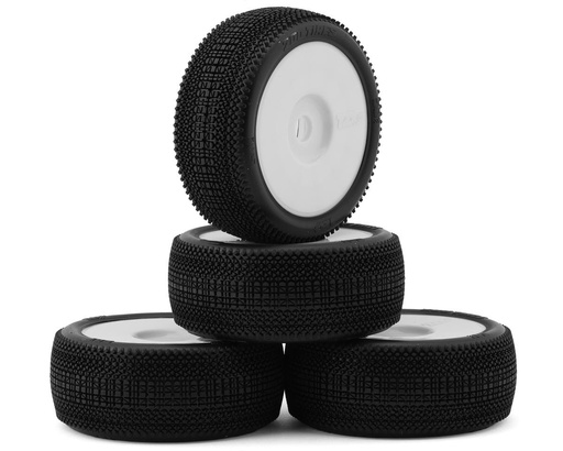 [TZO-TZ501S-W] TZO Tires 501 1/8 Buggy Pre-Glued Tire Set (White) (4) (Soft)