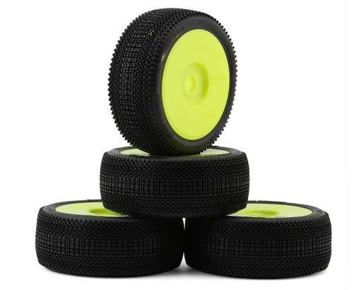 [TZO-TZK501US-Y-N] TZO Tires 501 1/8 Buggy Non-Glued Tire Set (Yellow) (4) (Ultra Clay)