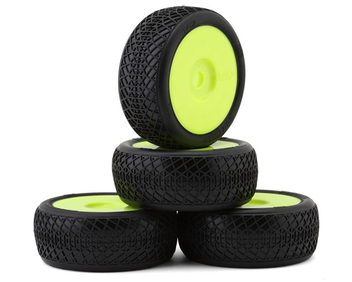 [TZO-TZK101S-Y-N] TZO Tires 101 1/8 Buggy Non-Glued Tire Set (Yellow) (4) (Supreme Clay)