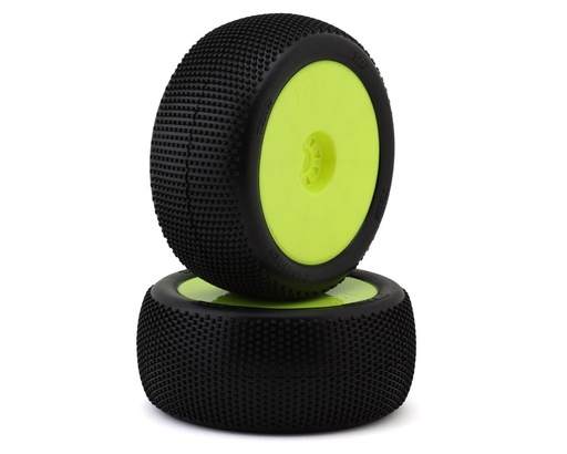 [TZO-TZT202US-Y] TZO Tires 202 1/8 Truggy Pre-Glued Tire Set (Yellow) (2) (Ultra Soft)