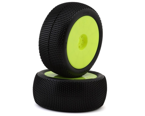 [TZO-TZK-T202US-Y-N] TZO Tires 202 1/8 Truggy Non-Glued Tire Set (Yellow) (2) (Ultra Clay)