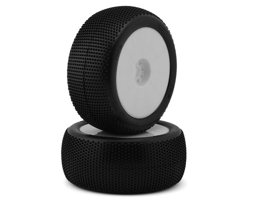 [TZO-TZT202SS-W] TZO Tires 202 1/8 Truggy Pre-Glued Tire Set (White) (2) (Super Soft)