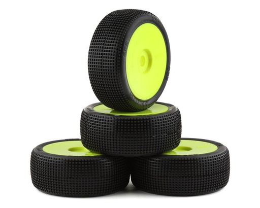 [TZO-TZ402S-Y-N] TZO Tires 402 1/8 Buggy Non-Glued Tire Set (Yellow) (4) (Soft)