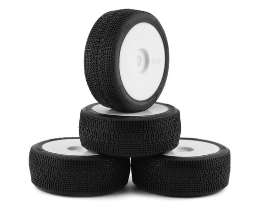 [TZO-TZ401US-W] TZO Tires 401 1/8 Buggy Pre-Glued Tire Set (White) (4) (Ultra Soft)