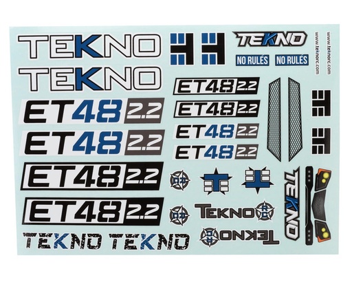 [TKR9647] Tekno RC ET48 2.2 Decal Sheet