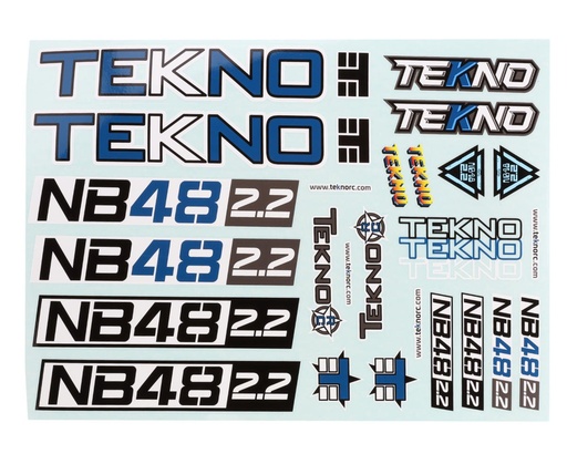 [TKR9336] Tekno RC NB48 2.2 Decal Sheet