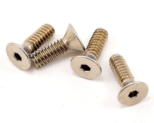 [CLN1428] CRC 3/8x4-40 Stainless Steel Flat Head Screw (4)