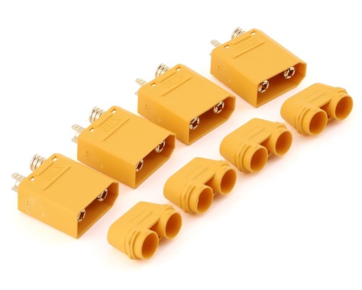 [MCL4113] Maclan XT90 Connectors (4 Male) (Yellow)