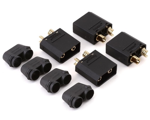 [MCL4267] Maclan XT90 Connectors (4 Male) (Black)